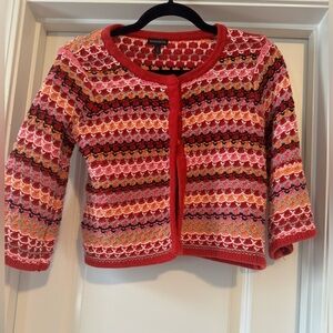 Madison Red crochet cardigan size small